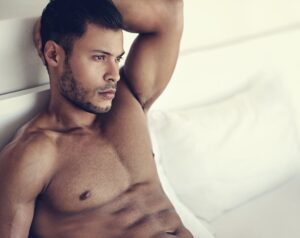 flat chest muscles